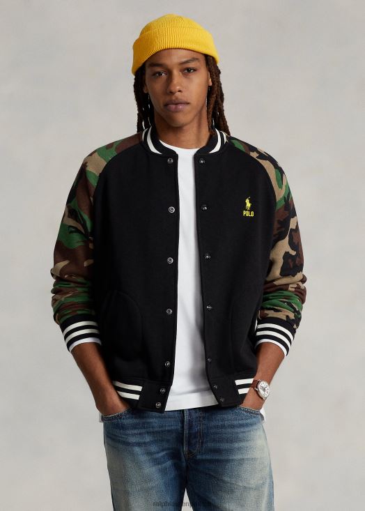 veste de baseball en molleton à manches 46T60T102 Hommes Ralph Lauren multi noir