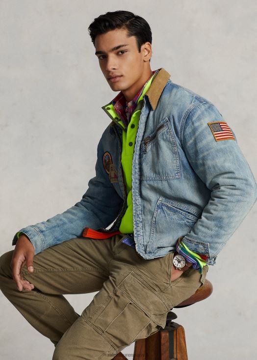 veste de camionneur en jean 46T60T1155 Hommes Ralph Lauren lavage jaanai