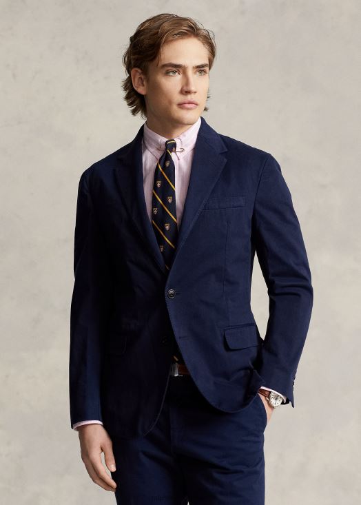veste de costume chino polo soft stretch 46T60T8526 Hommes Ralph Lauren bleu marine brillant