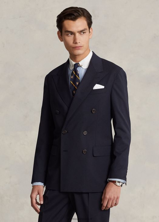 veste de costume polo en sergé stretch doux 46T60T1025 Hommes Ralph Lauren marine