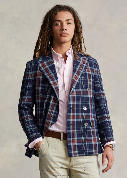 veste de costume polo soft madras 46T60T8674 Hommes Ralph Lauren multi indigo/rouge