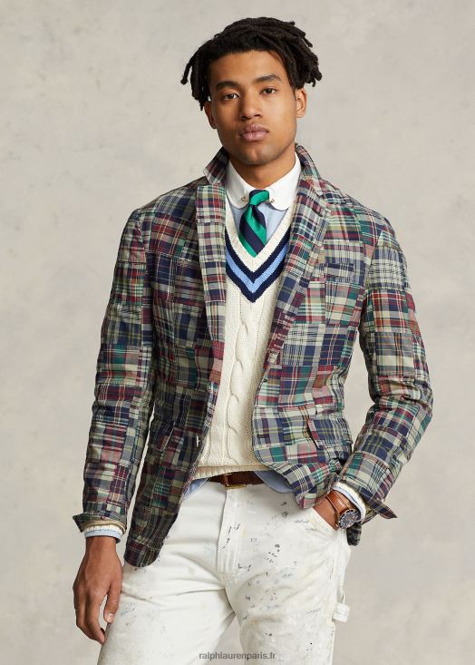 veste de costume polo soft patchwork madras 46T60T1120 Hommes Ralph Lauren patchwork