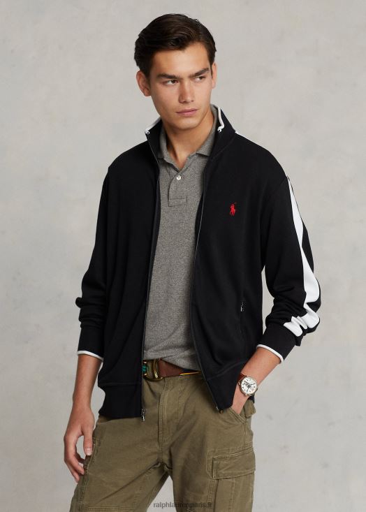 veste de survêtement en coton interlock 46T60T594 Hommes Ralph Lauren noir