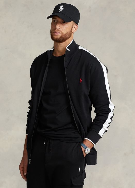 veste de survêtement en interlock 46T60T1634 Hommes Ralph Lauren noir