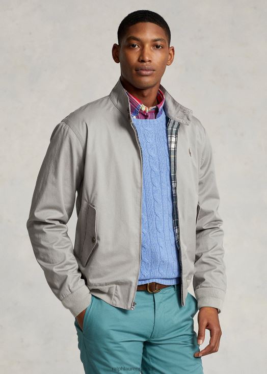 veste en sergé de coton 46T60T8581 Hommes Ralph Lauren brouillard gris