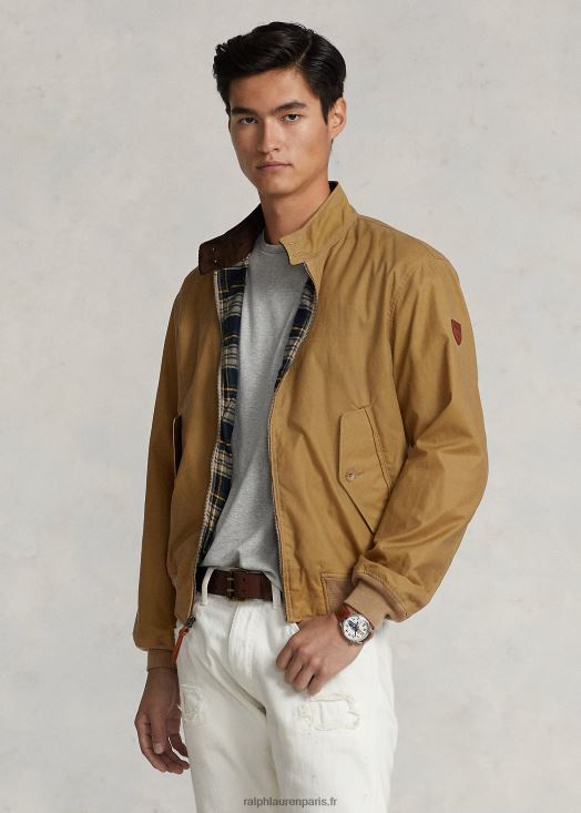 veste en toile cirée 46T60T125 Hommes Ralph Lauren désert kaki