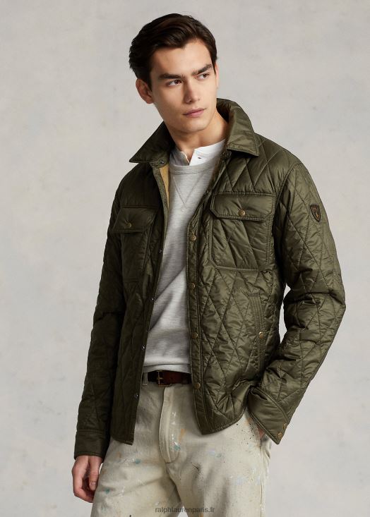 veste matelassée déperlante 46T60T1193 Hommes Ralph Lauren olivier à baldaquin