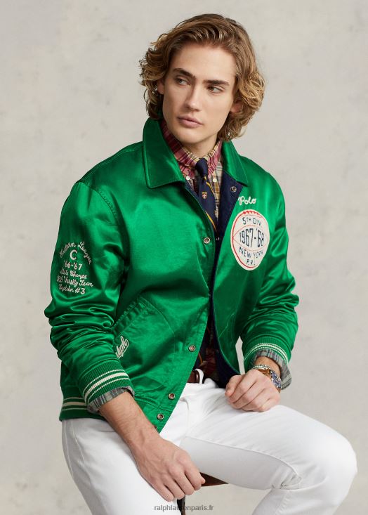 veste réversible d'inspiration universitaire 46T60T1073 Hommes Ralph Lauren newport marine/royal