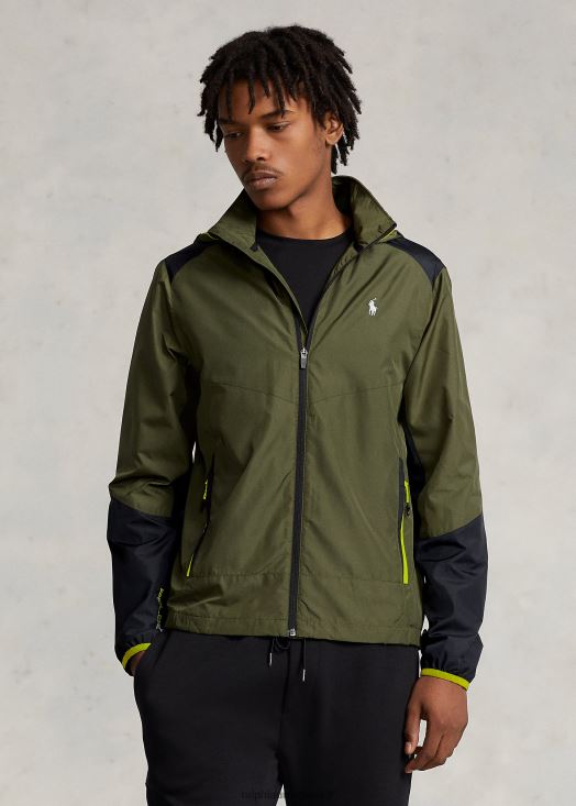 veste ripstop déperlante 46T60T127 Hommes Ralph Lauren sauge foncé/noir