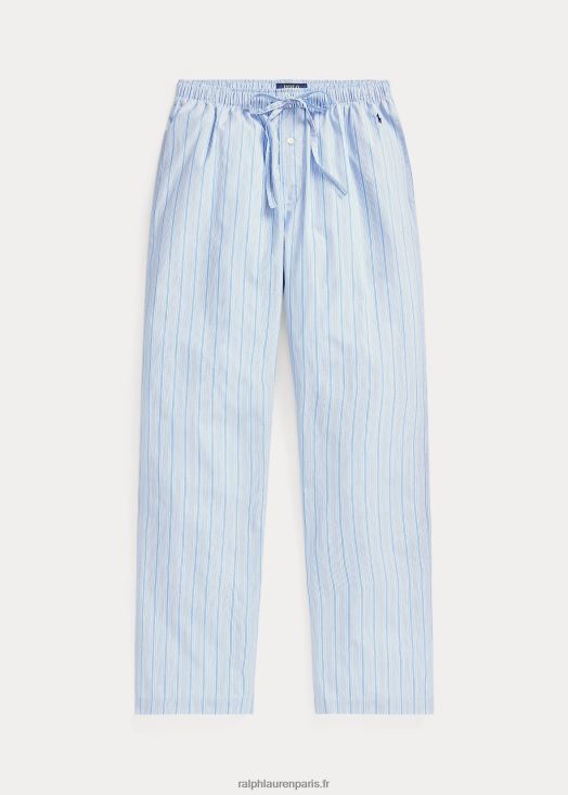 pantalon de pyjama en coton à rayures 46T60T1567 Hommes Ralph Lauren andrew rayure/marine croisière