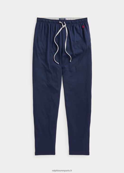 pantalon de pyjama en jersey de coton mélangé 46T60T230 Hommes Ralph Lauren bleu marine/andover chiné/rouge