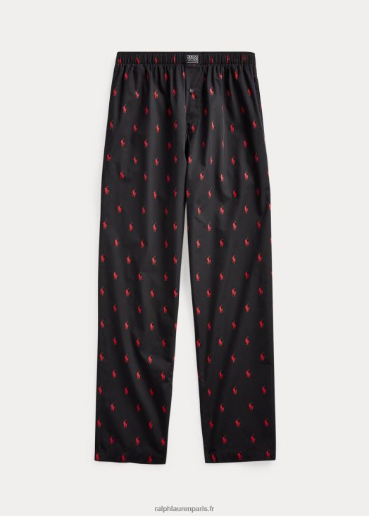 pantalon de pyjama poney signature 46T60T1671 Hommes Ralph Lauren rl noir/rl2000 rouge