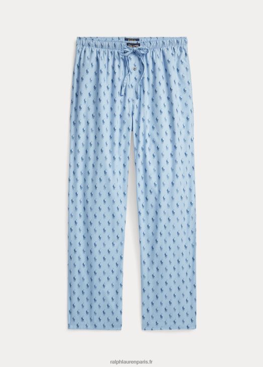 pantalon de pyjama poney signature 46T60T633 Hommes Ralph Lauren bleu/bleu canyon riviera