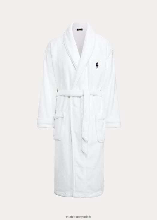 peignoir big pony en coton éponge 46T60T1559 Hommes Ralph Lauren blanc/marine croisière