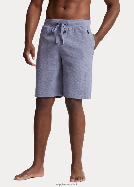 short de nuit en maille gaufrée 46T60T310 Hommes Ralph Lauren vieux royal/noir