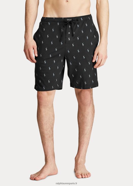 short de nuit signature poney 46T60T1499 Hommes Ralph Lauren noir/gris actif