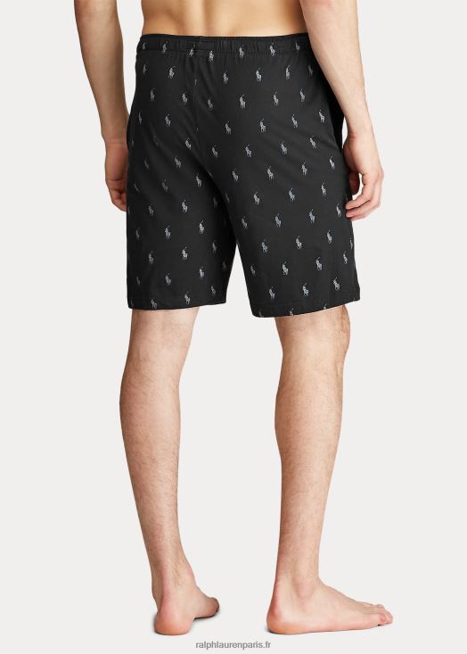 short de nuit signature poney 46T60T1499 Hommes Ralph Lauren noir/gris actif