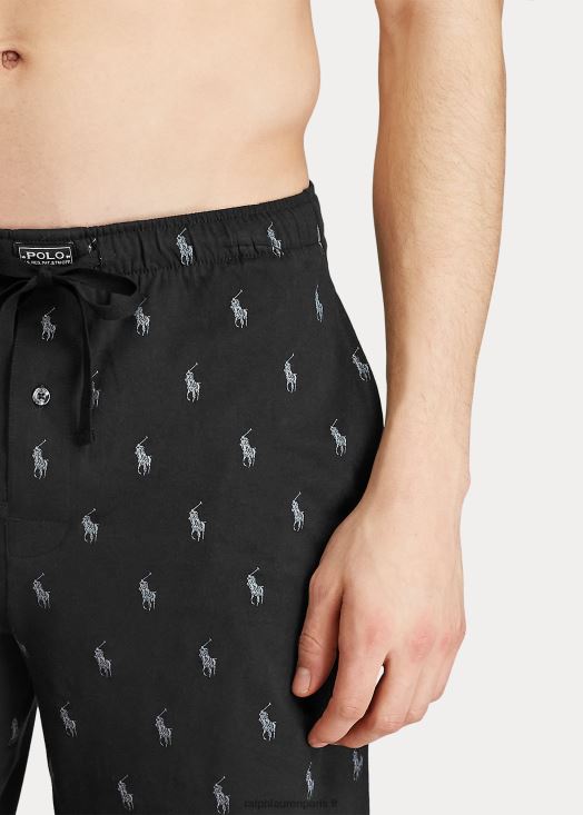 short de nuit signature poney 46T60T1499 Hommes Ralph Lauren noir/gris actif