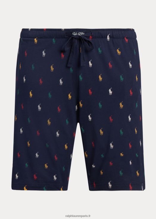 short de nuit signature poney 46T60T8679 Hommes Ralph Lauren bleu marine/vert/rouge/jaune