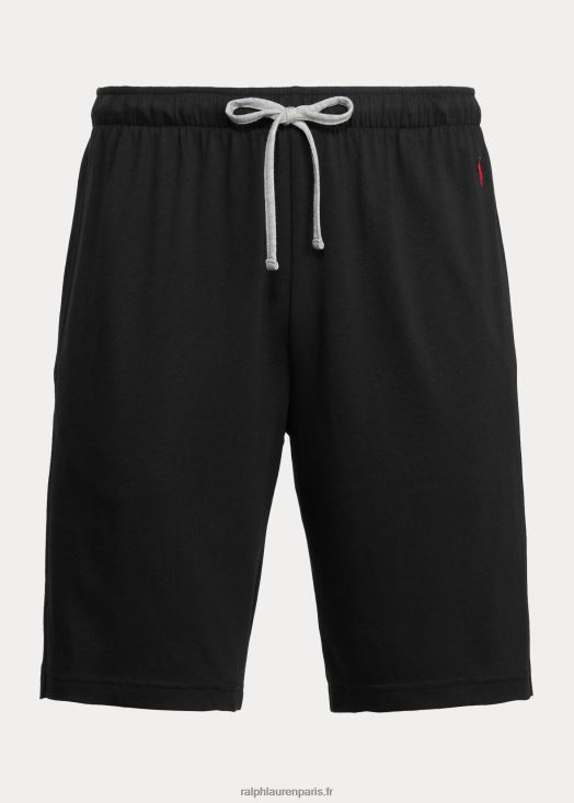 short de pyjama en jersey de coton mélangé 46T60T217 Hommes Ralph Lauren noir/andover chiné/rouge