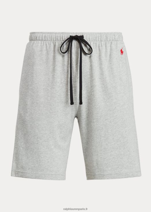 short de pyjama en jersey de coton mélangé 46T60T218 Hommes Ralph Lauren andover chiné/noir/rouge