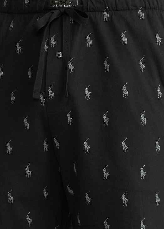 short de pyjama poney intégral 46T60T1178 Hommes Ralph Lauren noir