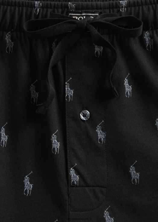 short de pyjama poney intégral 46T60T1178 Hommes Ralph Lauren noir