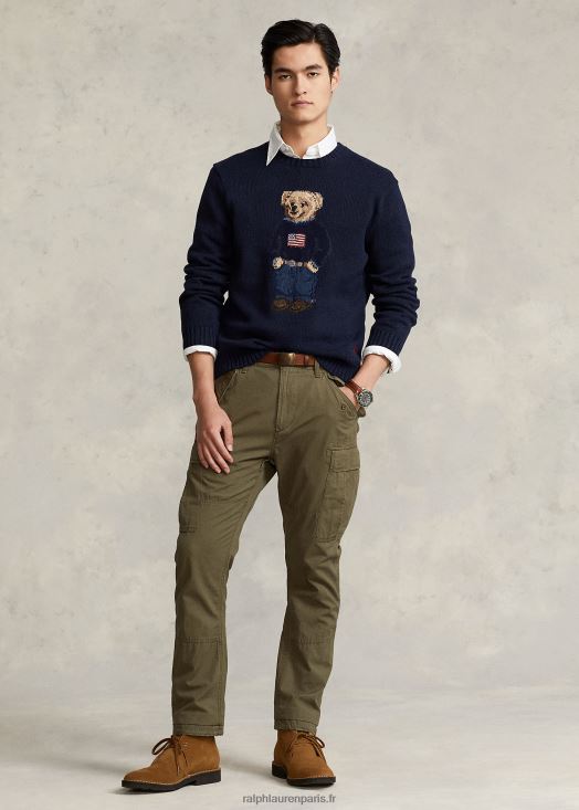 pull en coton et lin polo bear 46T60T1252 unisexe Ralph Lauren marine - Cliquez sur l'image pour la fermer